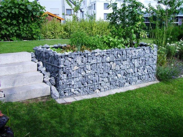 Hochbeet Gabionen 250 cm x 120 cm, MW 25/200 Höhe 80 cm