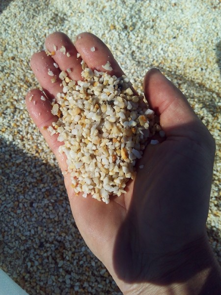 Quarzkies goldgelb 2 - 5 mm 20 kg/Sack